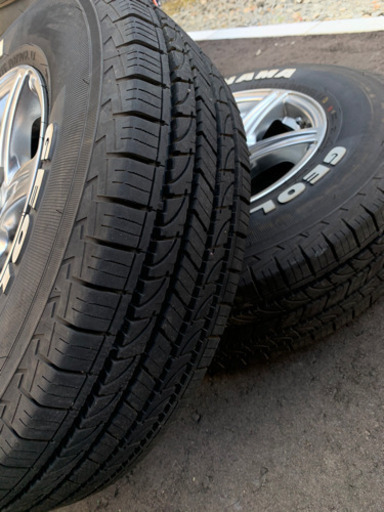 【アルミ付4本セット】【2020年製バリ山】ヨコハマ ジオランダーH/T 195/80R15 107/105L LT アウトラインホワイトレター