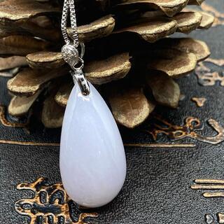 福袋 ネックレス 雫 本翡翠 氷ヒスイ ラベンダー色 誕生日プレゼント