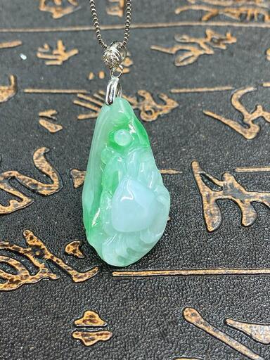 福袋 ネックレス 蟹 本翡翠 氷ヒスイ 誕生日プレゼント 天然石 金運アップ 鑑別書有