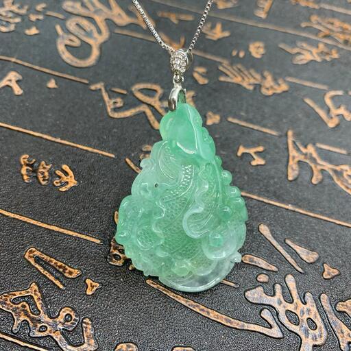 福袋 ネックレス 白菜 本翡翠 氷ヒスイ 誕生日プレゼント 手作り 縁起物 鑑別書有2