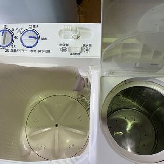 苫小牧バナナ】2014年製 アクア/AQUA 5.5kg 二層式洗濯機 AQW-N550(W 