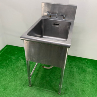 業務用　ステンレス　1層シンク流し台　蛇口付き　店舗　飲食店　W500xD750xH850mm