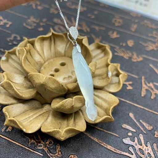福袋 ネックレス 金魚 本翡翠 氷ヒスイ 誕生日プレゼント 手作り 金運 