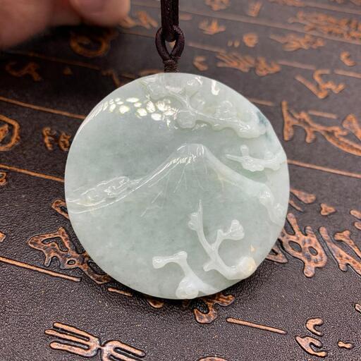 福袋 ネックレス 玉壁 富士山 本翡翠 ヒスイ 誕生日プレゼント 手作り 鑑別書有