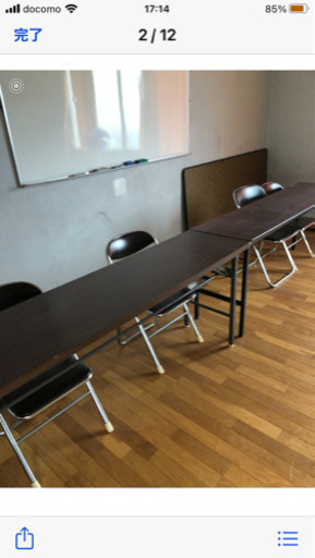 事務机　パイプ椅子