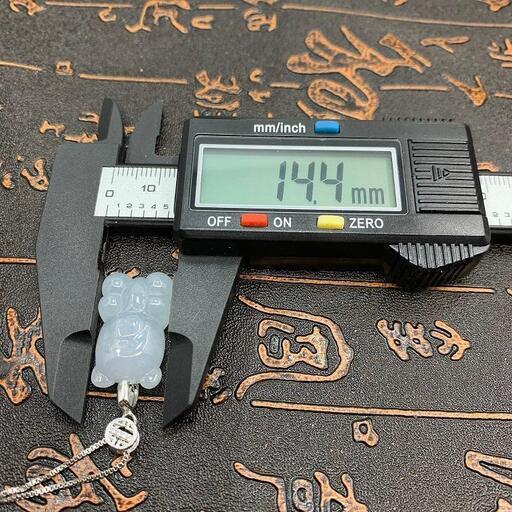 福袋 ネックレス ベア 氷ヒスイ 本翡翠 ラベンダー色 誕生日プレゼント 鑑別書有