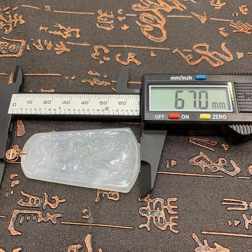 福袋 ネックレス 龍 ドラゴン 本翡翠 氷ヒスイ 緑色 誕生日プレゼント 鑑別書有3