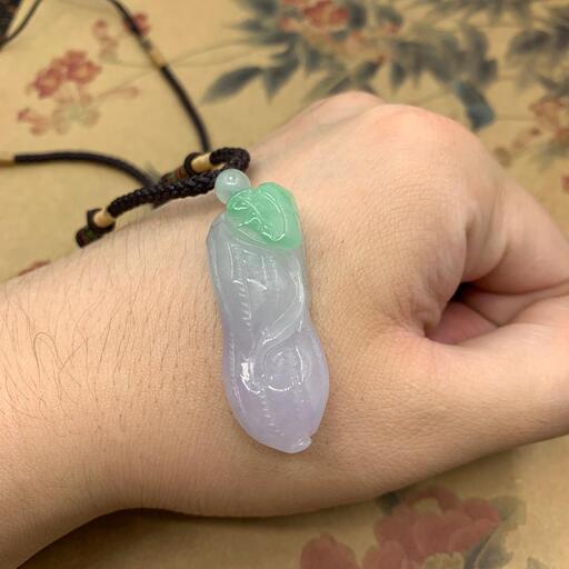 福袋 ネックレス 落花生 本翡翠 氷ヒスイ 二色 縁起物 誕生日プレゼント 鑑別書有