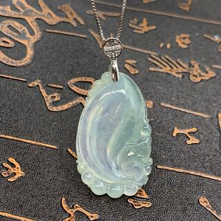 ネックレス リス 本翡翠 氷ヒスイ 天然石 縁起物 誕生日プレゼント