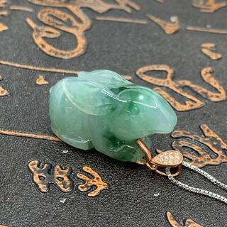 ネックレス 玉壁 平安扣 天然本翡翠 氷ヒスイ A貨 ラベンダー色 鑑別書