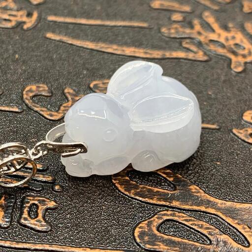 福袋 ネックレス 兎 氷ヒスイ 本翡翠 緑色 誕生日プレゼント 縁起物 鑑別書有3