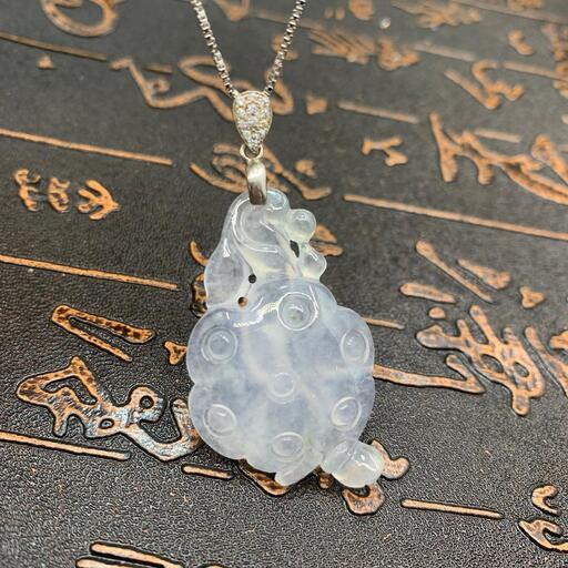 福袋 ネックレス 蓮台 本翡翠 ガラスヒスイ 透明 誕生日プレゼント 鑑別書有