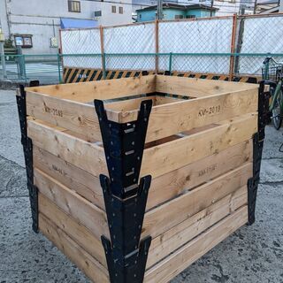 オランダ軍 木枠 木箱 コンテナ ユーロ 軍物の画像