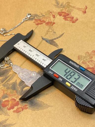 福袋 ネックレス 観音様 本翡翠 氷ヒスイ 氷種 誕生日プレゼント 安産祈願 鑑別書有4