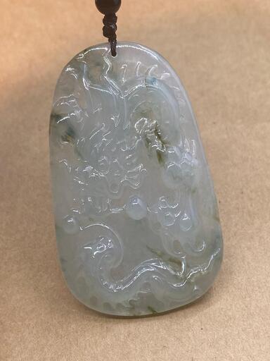 福袋 ネックレス 龍 ドラゴン 本翡翠 氷ヒスイ 緑色 誕生日プレゼント 鑑別書有5