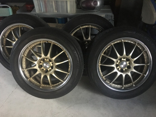 アルミホイール ワーク18インチ 戦イクサ 4本タイヤ付