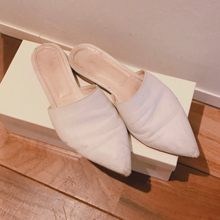 Tomorrowland レザーミュール ホワイト