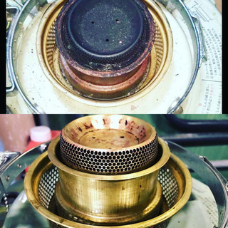 アラジンストーブ　芯交換、内部清掃、マイカ窓新品の画像