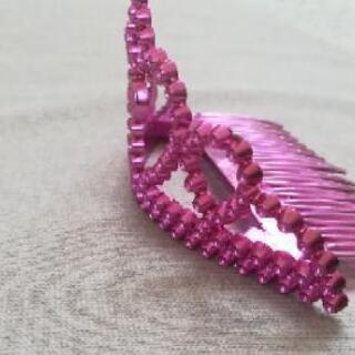 ヘアーアクセサリー★ティアラ★ピンクの画像