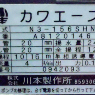 決まりました❗️川本井戸ポンプ浅井戸用カワエースの画像