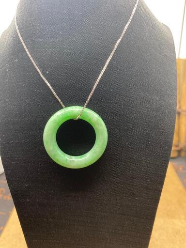 福袋 ネックレス 玉壁 本翡翠 ヒスイ 高級緑色 誕生日プレゼント 手作り 鑑別書有