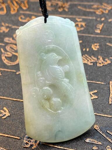 福袋 ネックレス 玉壁 鳥 本翡翠 氷ヒスイ 誕生日プレゼント 手作り 天然石 鑑別書