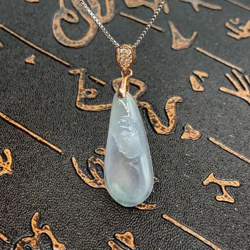 福袋 ネックレス 仏様 本翡翠 氷ヒスイ 高級透明色 誕生日プレゼント 鑑別書有