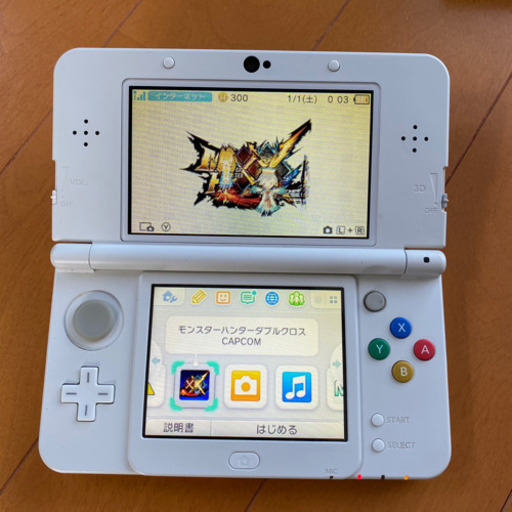NEWニンテンドー3DS  ホワイト+純正充電器+MHXX