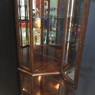 カリモク家具 KARIMOKU コロニアル コーナーキャビネット ガラス カリモク家具 KARIMOKU ⭐️コロニアル コーナーキャビネット ガラス