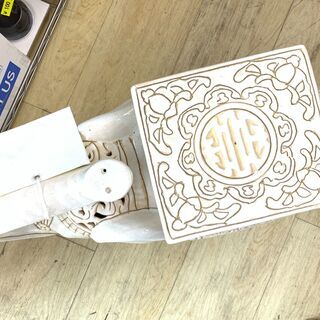 ゾウ 象 オブジェ 置物 ホワイト アジアン雑貨 アジア  ガネーシャ  インテリア 飾り 装飾品　買取帝国朝霞店の画像