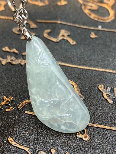 福袋 ネックレス 菊花 本翡翠 氷ヒスイ 透明色 誕生日プレゼント 手作り 鑑別書有