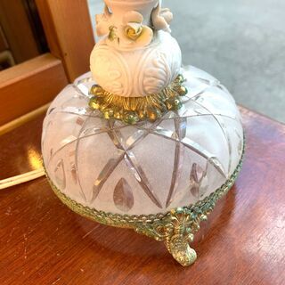 アンティーク ライト ランプ 照明 インテリア ガラス ホワイト