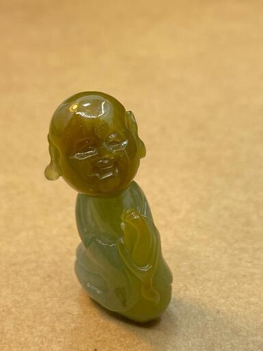 福袋 置物 僧侶 本翡翠 ヒスイ 誕生日プレゼント 手作り 天然石 魔除け 鑑別書