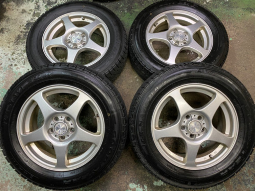 195/65R15・スタッドレスタイヤ+アルミホイール　PCD100-5H・中古