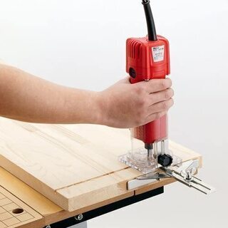 【現在商談中です】E-Value トリマー 450W EWT-450N　 飾り面・面取り・ミゾ切り加工に便利な電動トリマーです。の画像