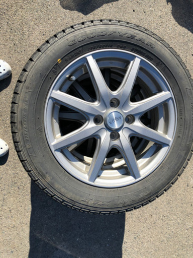 早い者勝ち#安格 175/65R15?バリ山アルーミホイール雪タイヤ付き ICE ASIMMETRICO グレイス インサイト フィット シャトル アクア 