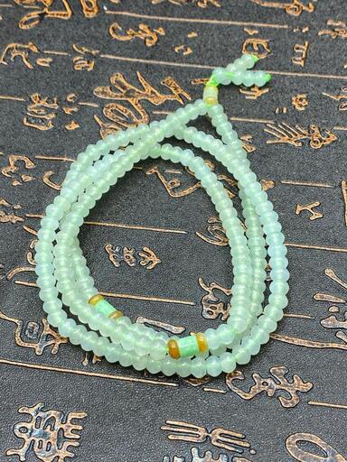 ネックレス 数珠 本翡翠 氷ヒスイ 氷種 透明感 誕生日プレゼント 鑑別書有2