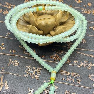 ネックレス 数珠 本翡翠 氷ヒスイ 氷種 透明感 誕生日プレゼント 鑑別書有