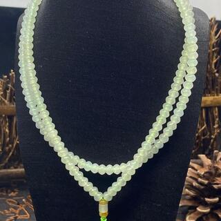 ネックレス 数珠 本翡翠 氷ヒスイ 氷種 透明感 誕生日プレゼント 鑑別書有