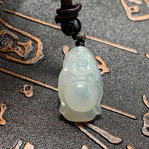 福袋 ネックレス 仏様 本翡翠 透明感 氷ヒスイ 誕生日プレゼント 縁起物 鑑別書有
