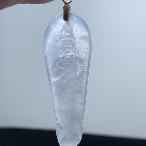 福袋 ネックレス 観音様 本翡翠 氷ヒスイ 誕生日プレゼント 安産祈願 鑑別書有4