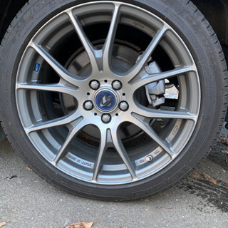 送料無料◆アルミホイール4本/17インチ/7J/5穴/PCD100/weds 17インチ夏タイヤ4本 ホイールセット pcd100