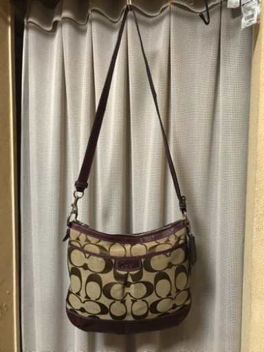 (値下げ) COACH パーク シグネチャー ショルダーバッグ