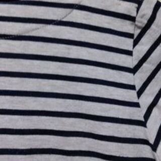 最後値下げしました!!　タートルネックセーターに合わせても✨フリーサイズ🌹ボーダーチュニック💖革ひもペンダント付き🔆の画像