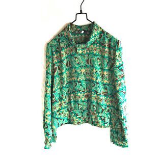 古着 アート ボタニカル 総柄シャツ 個性的 古着女子の画像