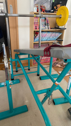 ベンチプレス台アイロテックバーベルシャフトNIPPYOベンチラックセーフティ付き