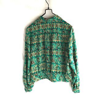 古着 アート ボタニカル 総柄シャツ 個性的 古着女子の画像