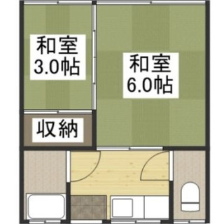 岡山市中区清水　木造アパート2DK 27000円 − 岡山県