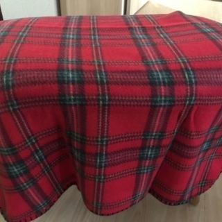 タータンチェックのひざ掛け