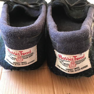 ハリスツイード メンズL モカシンシューズの画像